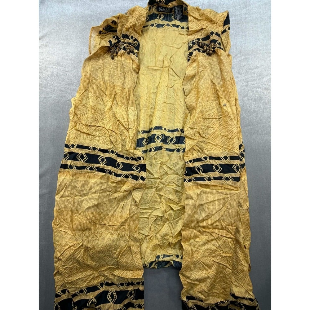 Vintage Gabrielle 100% Rayon African Style Shirt Size‎ 3X Yellow Black Women